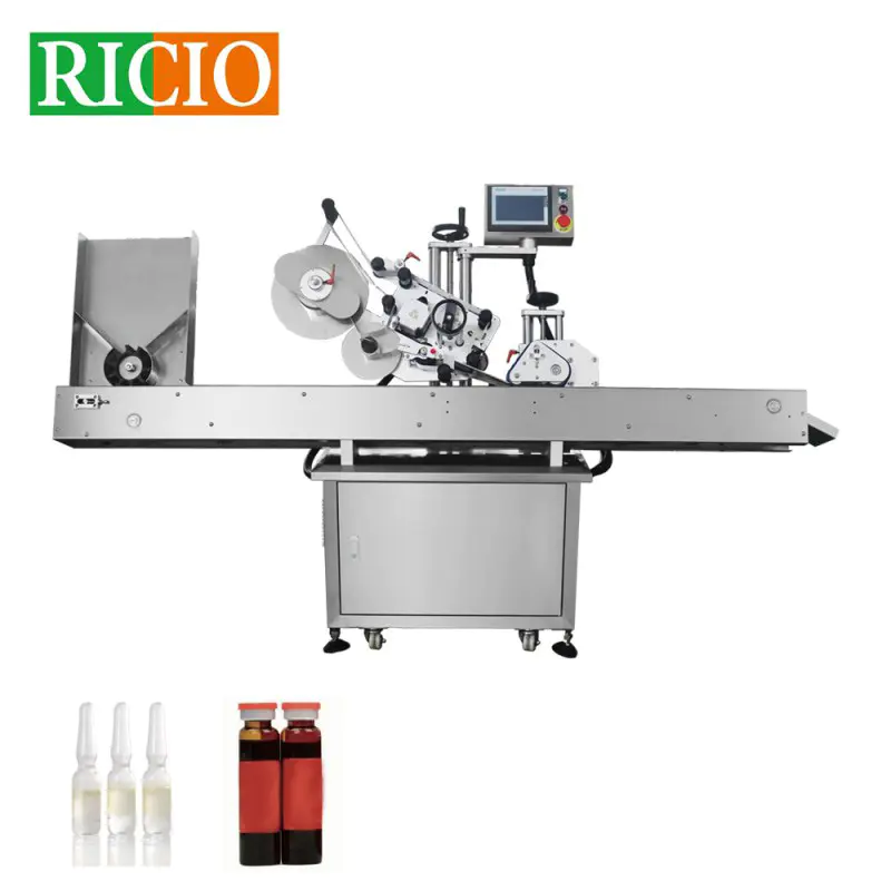 Máquina etiquetadora automática horizontal de botellas pequeñas