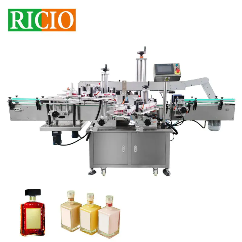 Máquina etiquetadora automática de tres cabezales