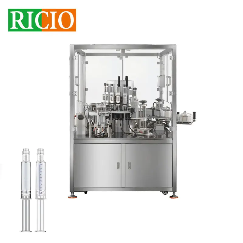 Máquina etiquetadora automática de jeringas de tipo continuo