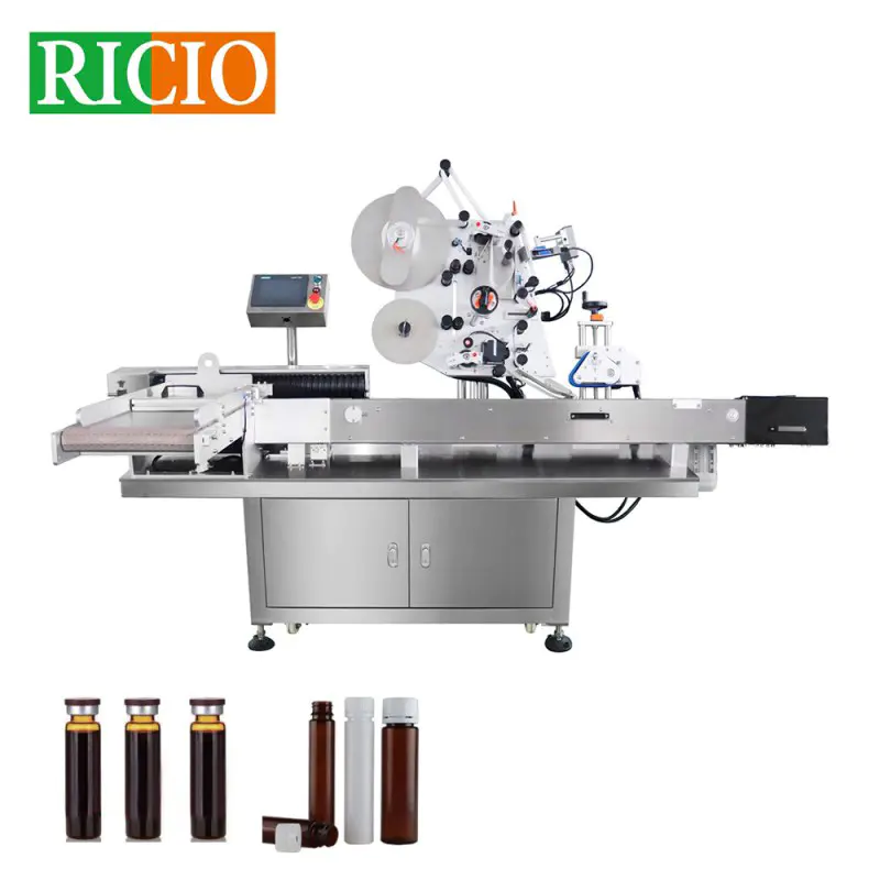 Máquina etiquetadora automática horizontal de tubos